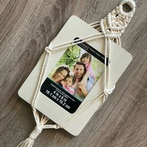 Handmade Macrame photo frame wall decor
